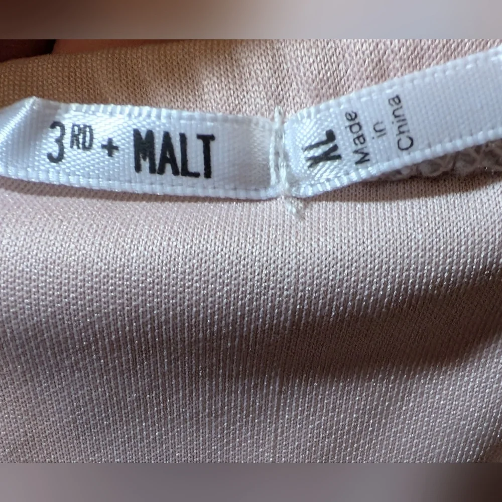 3rd + Malt Pink Wrap Style Mini Dress, Size XL, Used - Picture 5 of 5